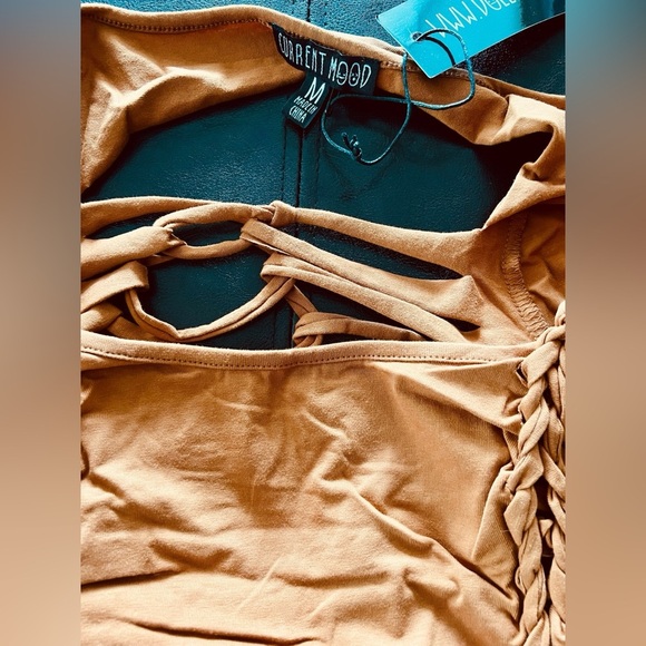 NWT Alternative Spells Long Sleeve Top in Light Brown by Dolls Kill Current Mood - Picture 7 of 13